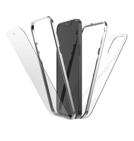 Black Rock Cover 360° Glass für Apple iPhone 13 Pro Silber