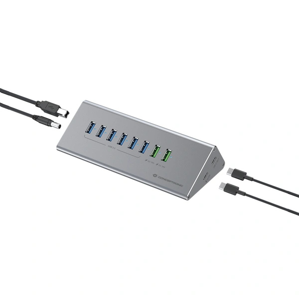 CONCEPTRONIC10-Port Hub USB-A3.0/-C Adap.->6xA3.0+m.Netz. gr CONCEPTRONIC10-Port Hub USB-A3.0/-C Adap.->6xA3.0+m.Netz. gr