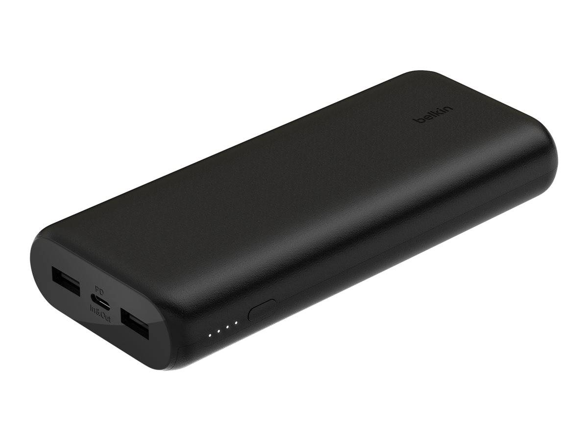 Belkin - Powerbank - 20000 mAh - 20 Watt - PD, Fast Charge - 3 Ausgabeanschlussstellen (24 pin USB-C, 2 x USB)