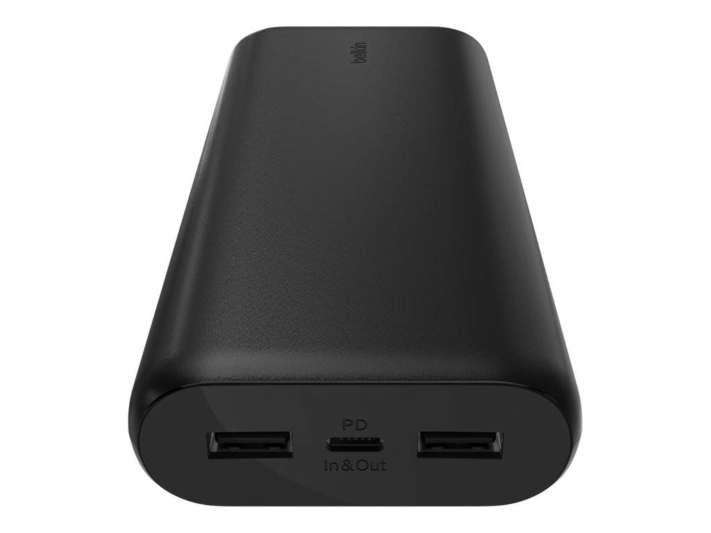 Belkin - Powerbank - 20000 mAh - 20 Watt - PD, Fast Charge - 3 Ausgabeanschlussstellen (24 pin USB-C, 2 x USB)