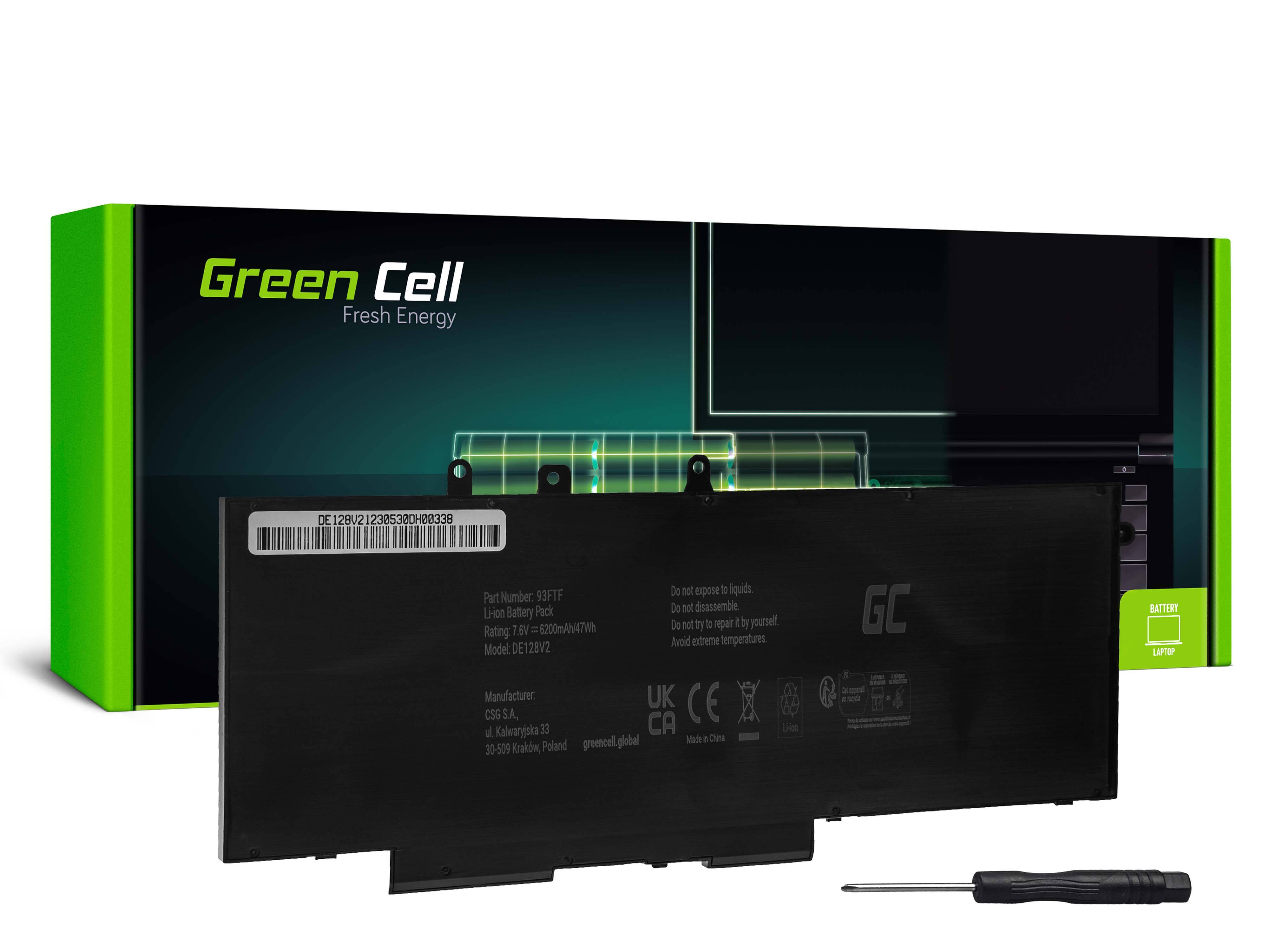 Green Cell - Laptop-Batterie (gleichwertig mit: Dell 93FTF, Dell GJKNX)