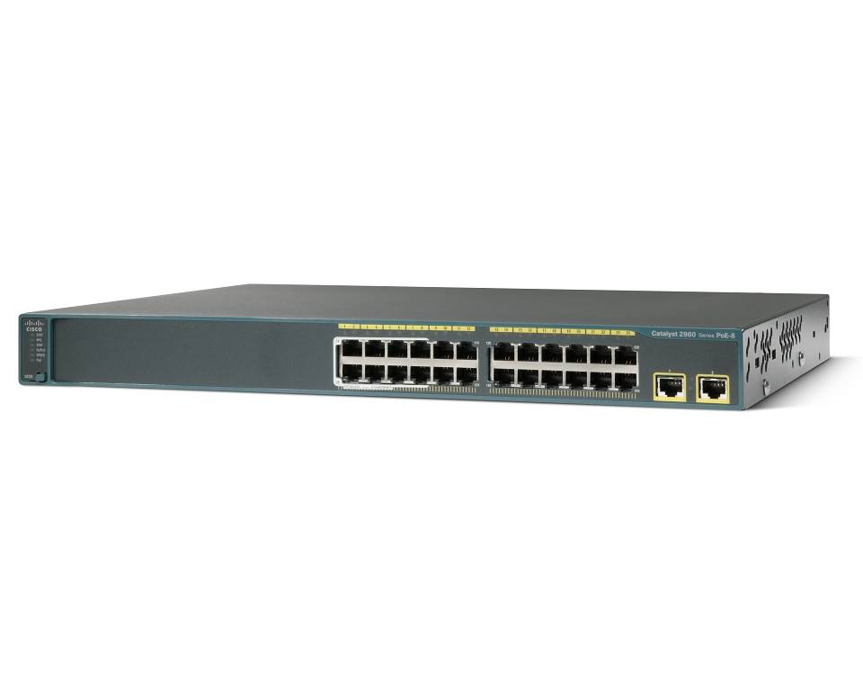 Cisco Catalyst 2960-24TT - Switch - managed - 24 x 10/100 + 2 x 10/100/1000