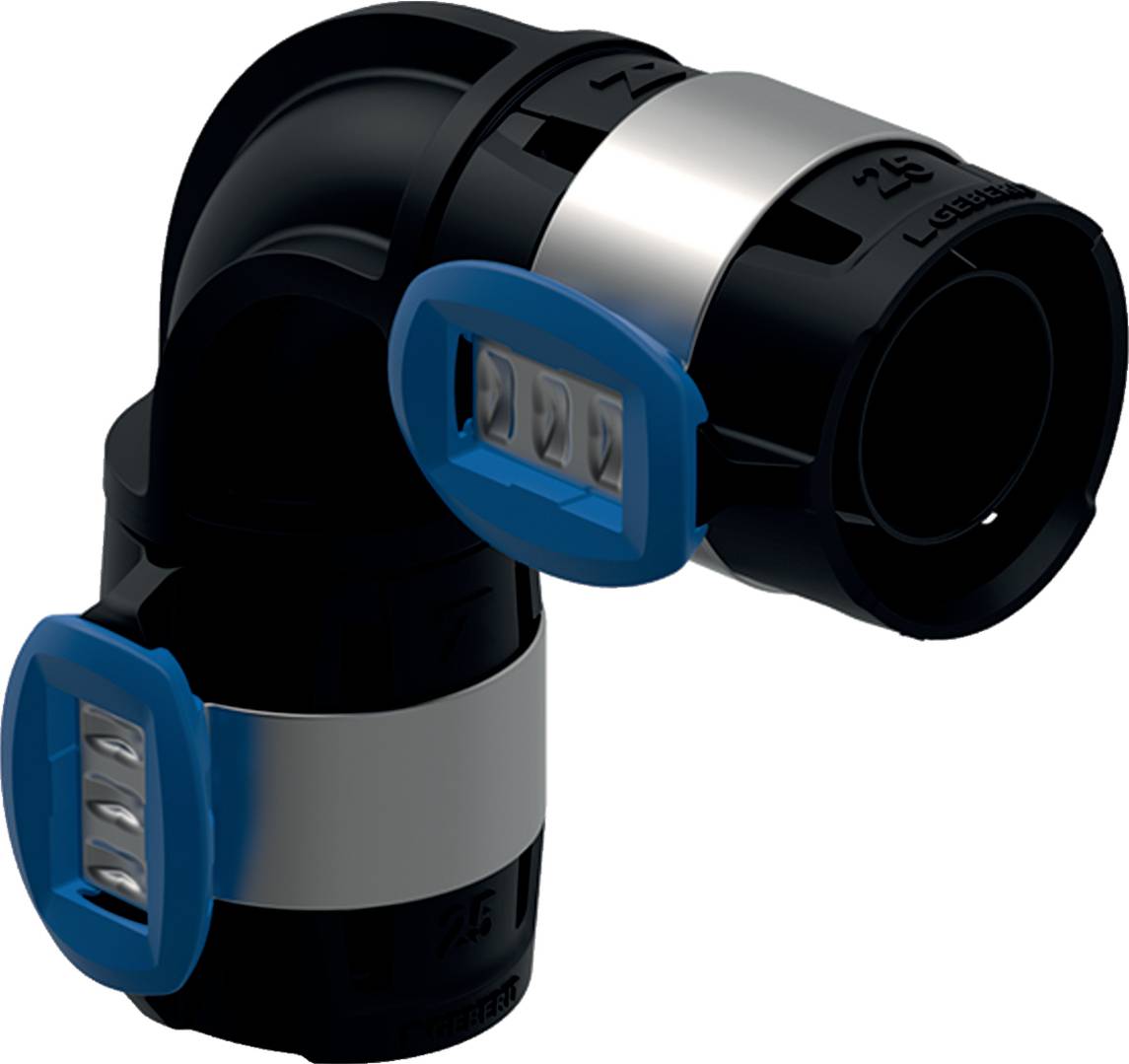 Geberit GE FlowFit, Bogen, PPSU, 90 Grad, d16mm, 1 Stk.