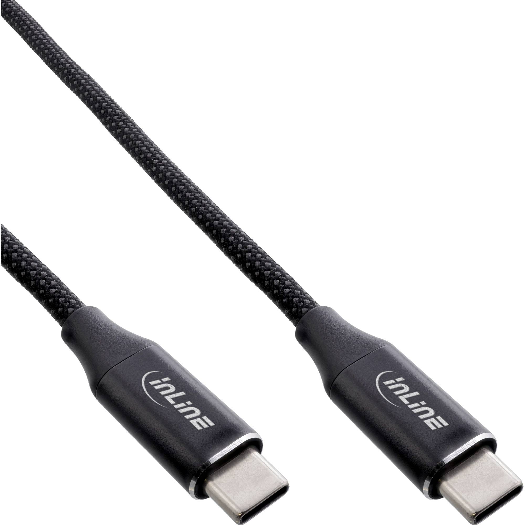 INLINE - Magnetic USB-C Kabel - USB-C Stecker/Stecker - 100W - schwarz - 1,5m