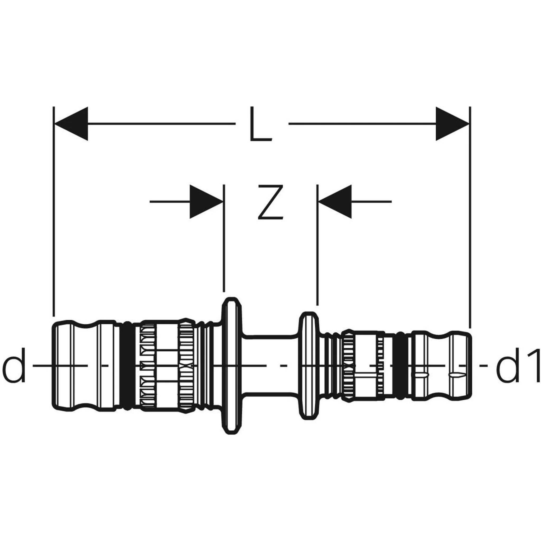 Geberit GE, Mepla, Reduktion, PVDF, d63, 40mm, 1 Stk.