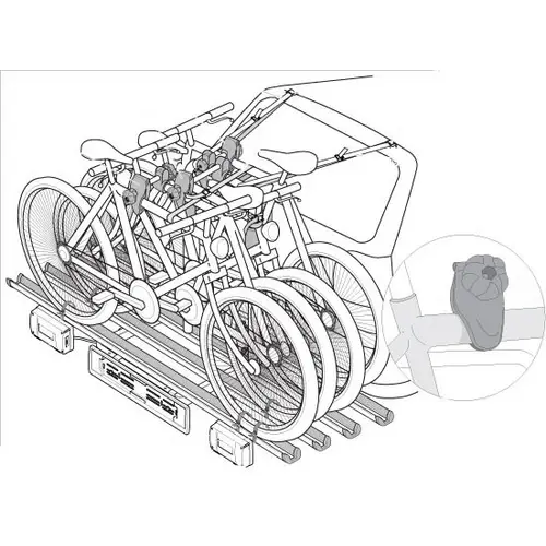 Menabo Kupplungsträger Heckträger Race 4 für 4 Räder + Transportbox Nekkar 300 Liter Menabo Kupplungsträger Heckträger Race 4 für 4 Räder + Transportbox Nekkar 300 Liter