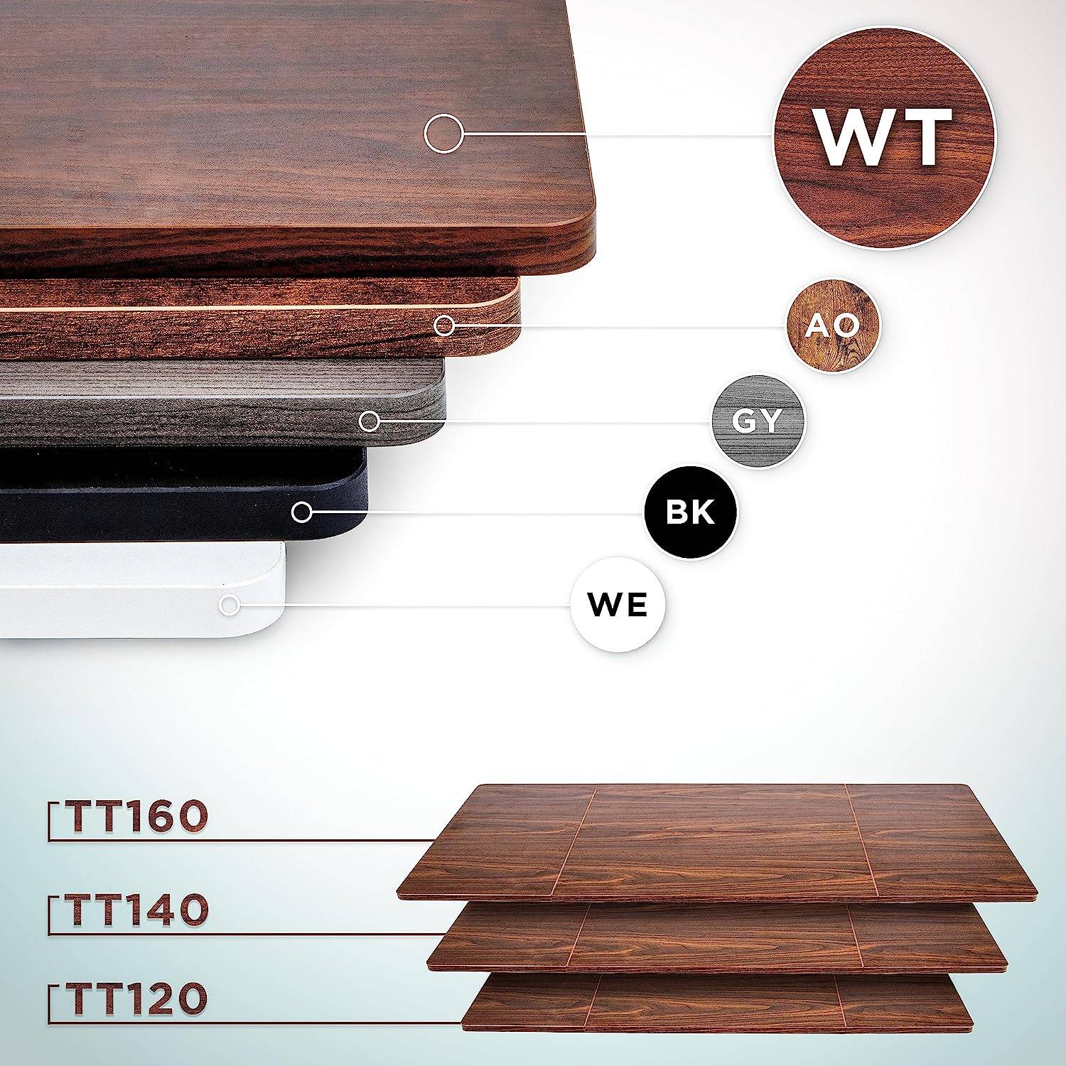 Duronic TT120 WT Schreibtisch | Tischplatte 120 x 60 x 1,9 cm | Schreibtischplatte für individuellen Tisch | Home-Office