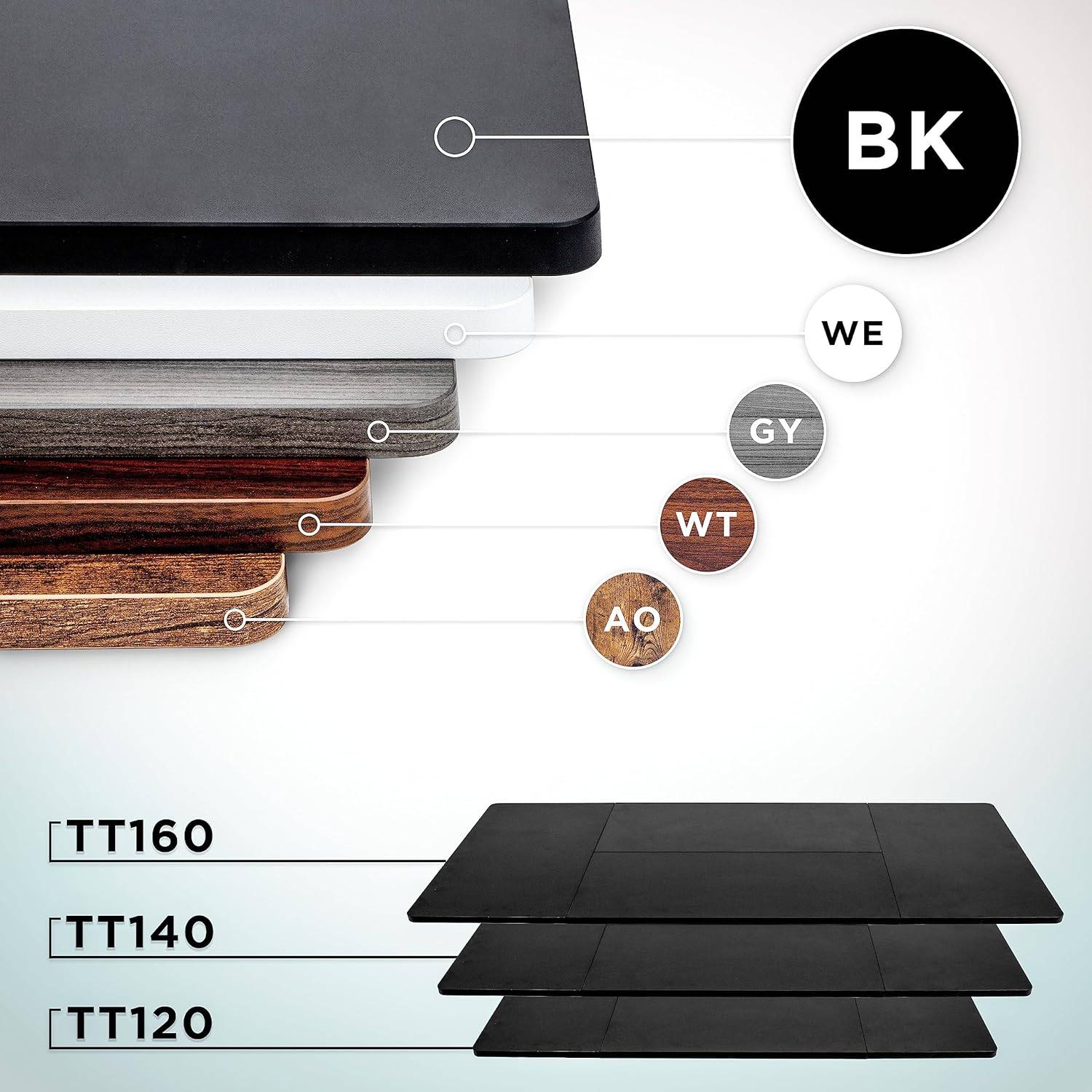 Duronic TT140 BK Schreibtisch | Tischplatte 140 x 60 x 1,9 cm | Schreibtischplatte für individuellen Tisch | Home-Office