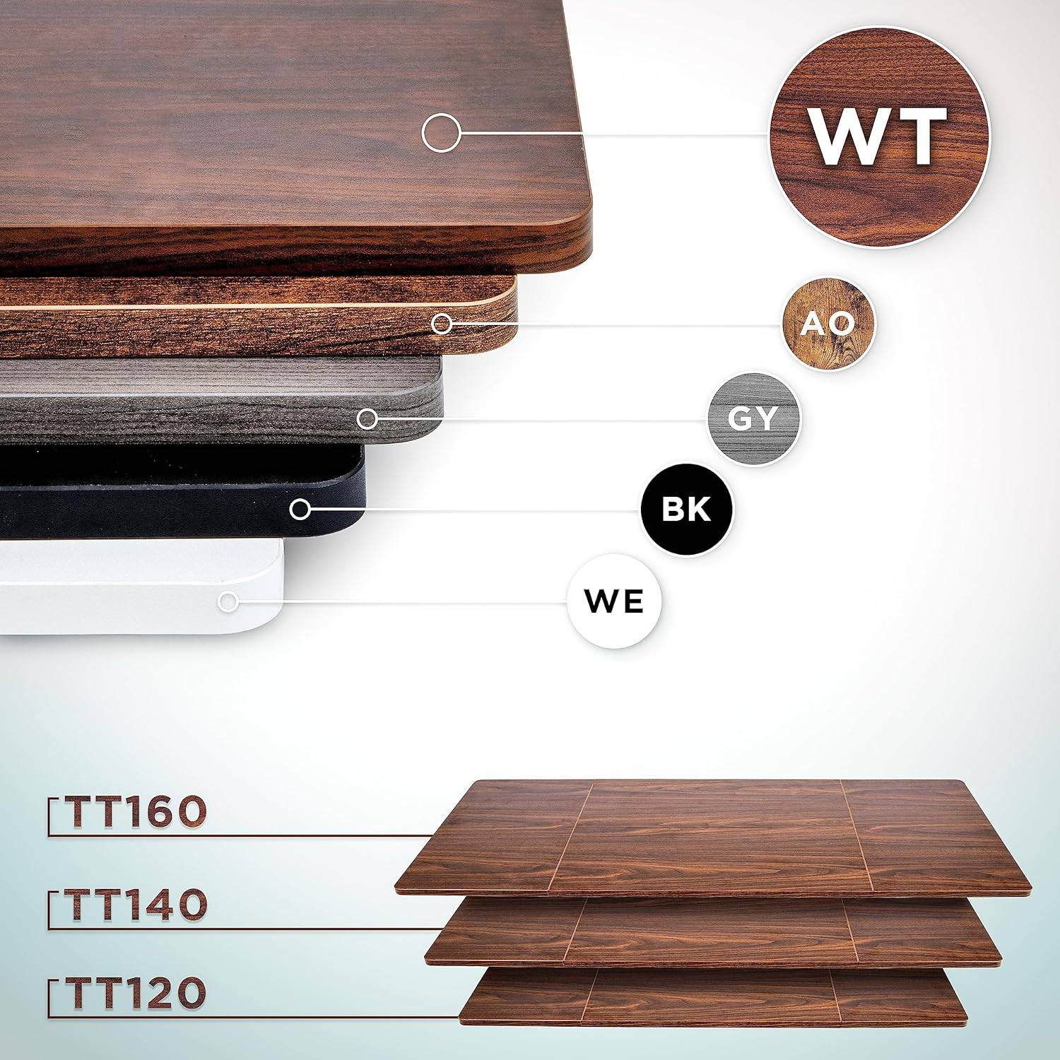 Duronic TT140 WT Schreibtisch | Tischplatte 140 x 60 x 1,9 cm | Schreibtischplatte für individuellen Tisch | Home-Office