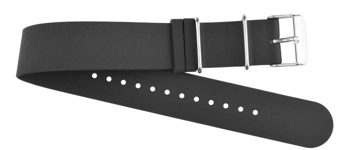 SELVA Nato Silikonband schwarz 20mm