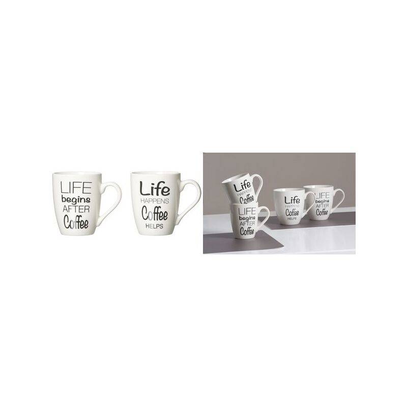 Ritzenhoff & Breker Kaffeebecher LIFE SPRÜCHE, 310 ml