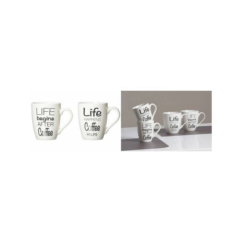 Ritzenhoff & Breker Kaffeebecher LIFE SPRÜCHE, 590 ml