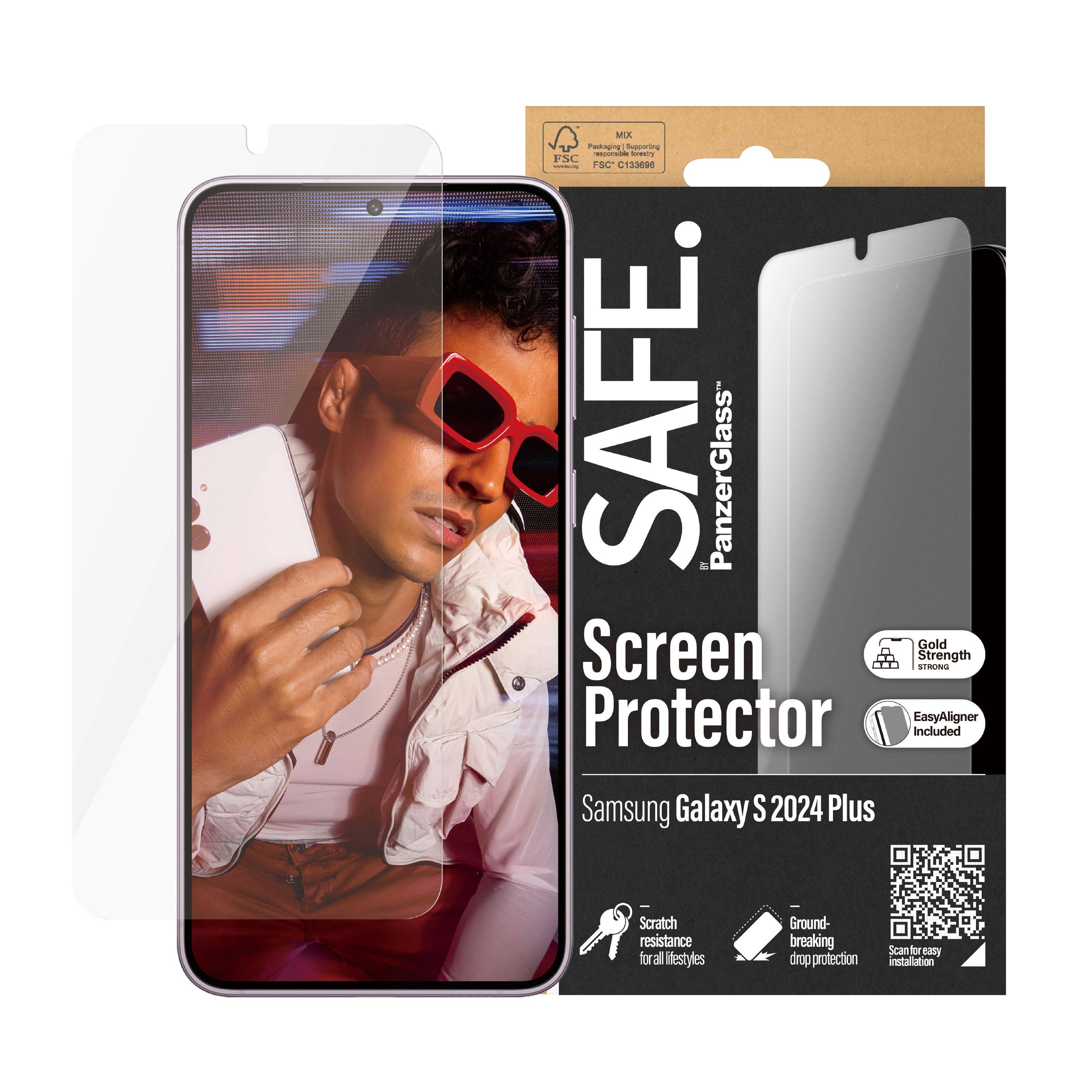 PanzerGlass SAFE. SP Galaxy S24+ UWF m. Applikator