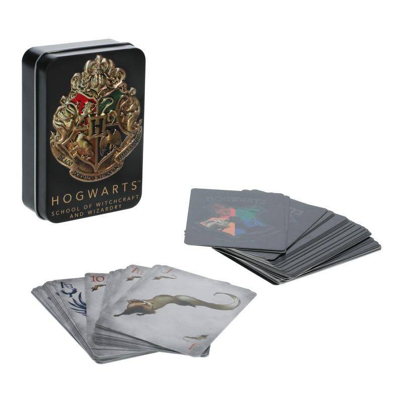 Paladone Hogwarts Playing Cards in a Tin Black