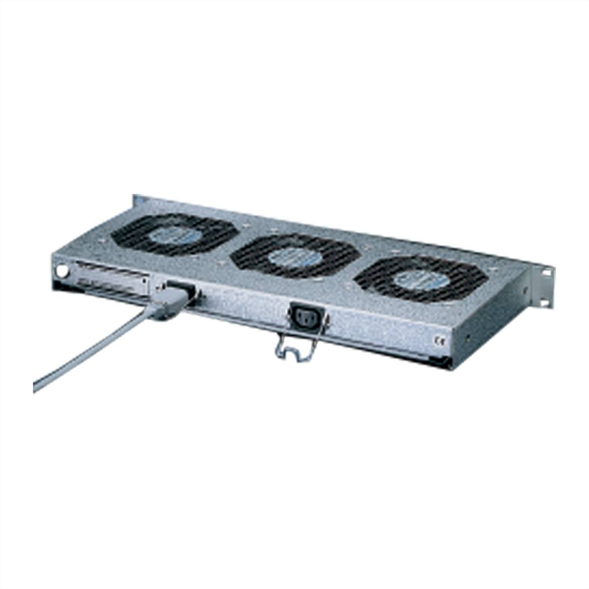SCHROFF 19" Umlüfter, 6 Ventilatoren, 1 HE - UMLUEFTER 19"M.SCH. 24V