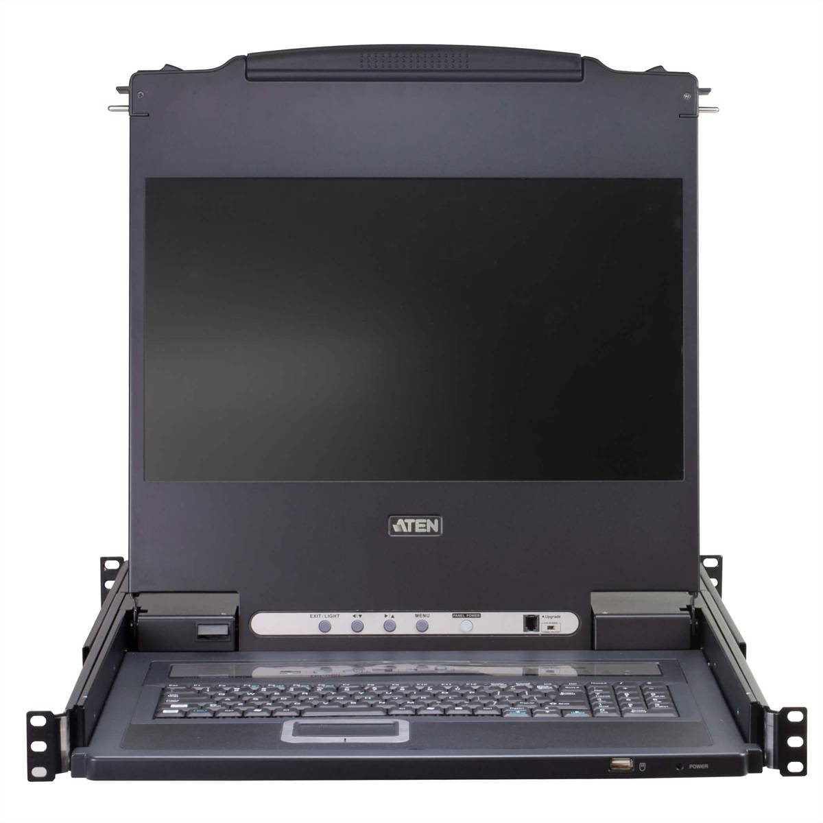 ATEN CL5716MW (D) 43cm wide LCD KVM Switch, USB-PS/2,VGA, 16 Port, Tastaturlayout DE