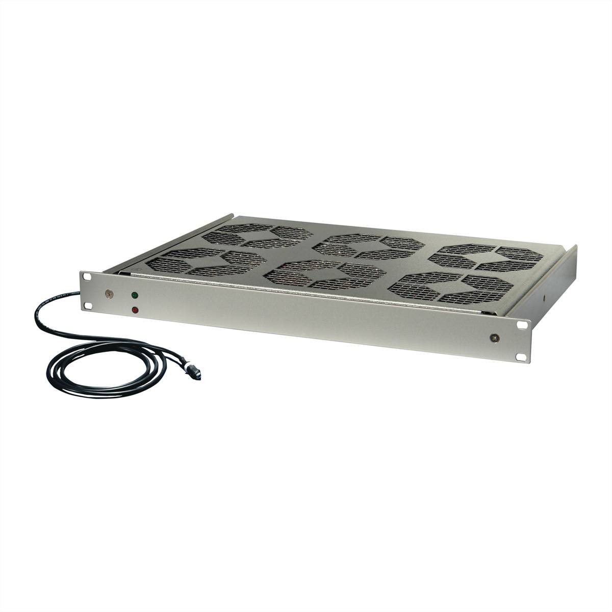 SCHROFF 19" Umlüfter, 6 Ventilatoren, 1 HE, 24 VDC, drehzahlgeregelt und funktionsüberwacht