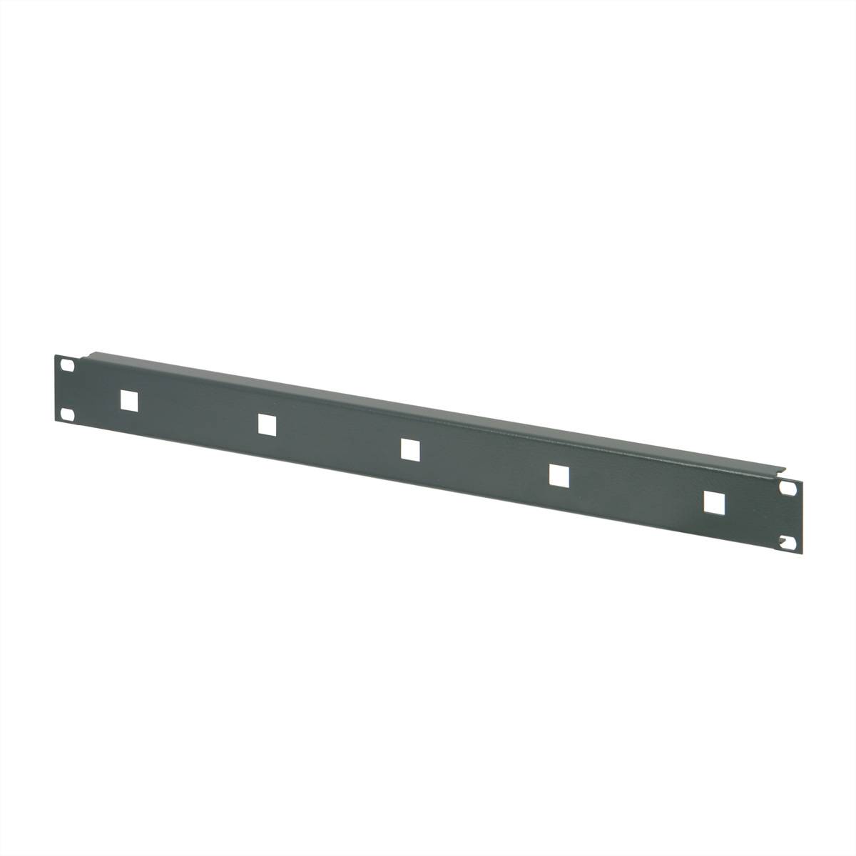 SCHROFF 19"-Frontplatte für Kabelösen - 19"FPL.1HE F.KAB.OES.RAL7021