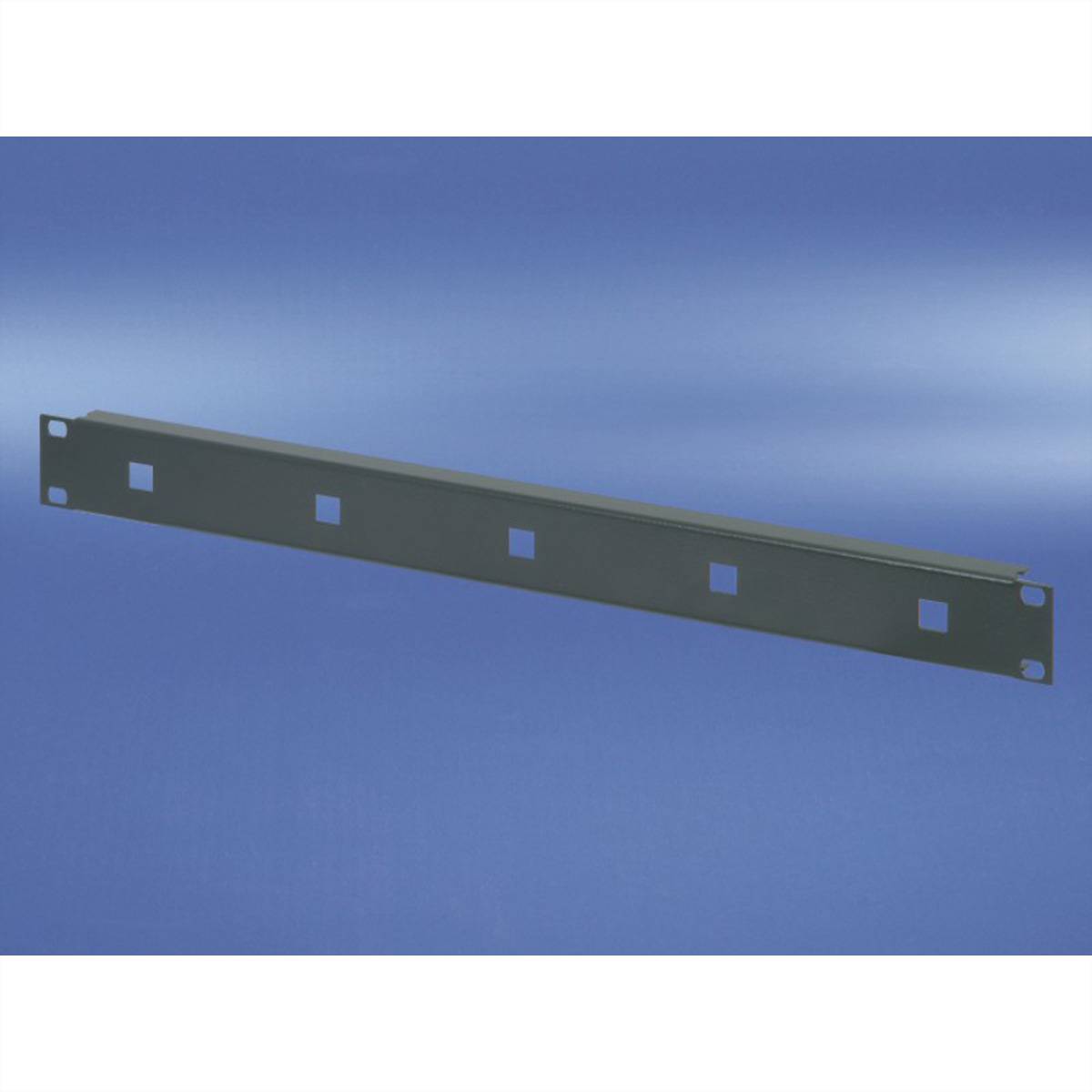SCHROFF 19"-Frontplatte für Kabelösen - 19"FPL.1HE F.KAB.OES.RAL7021