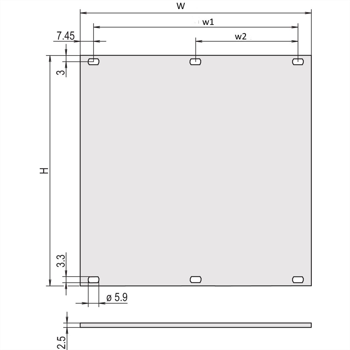 SCHROFF Frontplatten ungeschirmt - TEILFRONTPLATTE 3HE 63TE EL