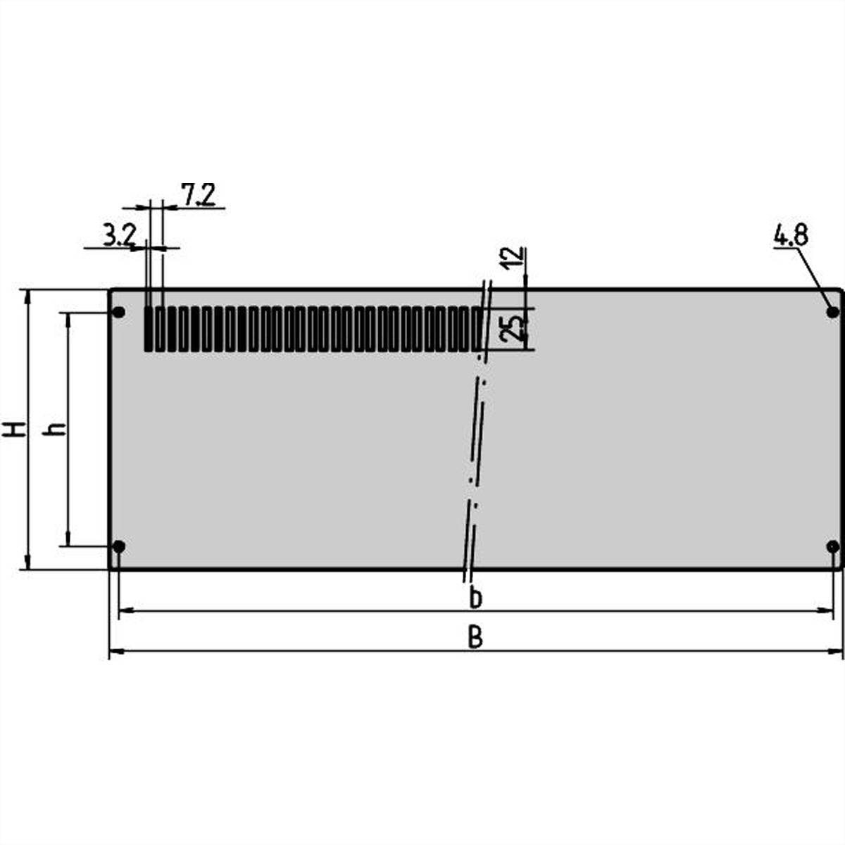 SCHROFF Rückwand - RUECKWAND 2HE 84TE ELOX.