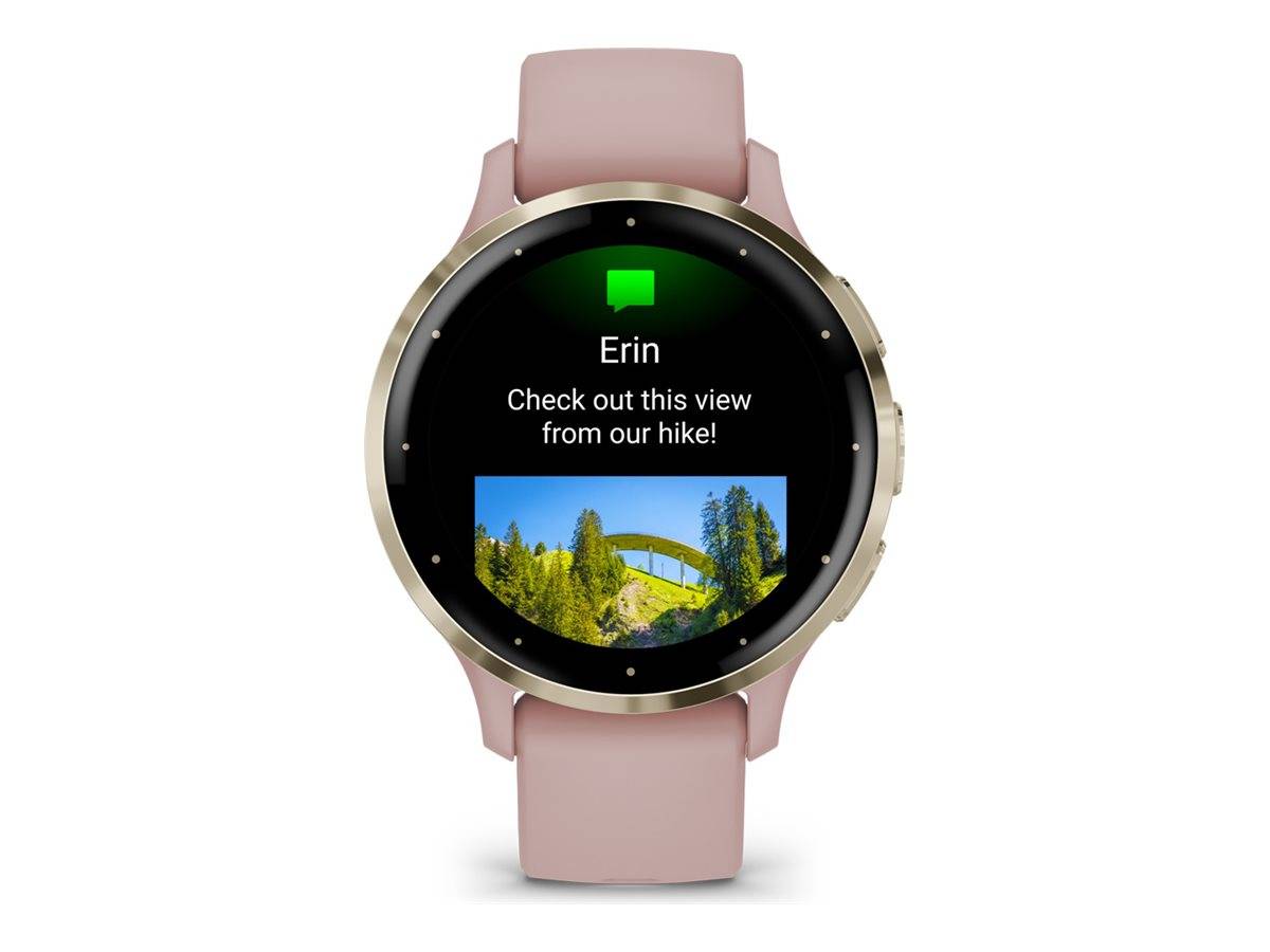 Eine Smartwatch zeigt eine Nachricht von 