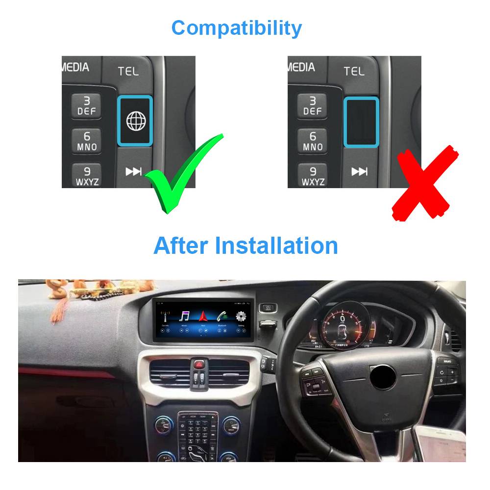 Für Volvo V40 (15-19) RHD 8.8" Touchscreen Android Navi GPS Carplay AndroidAuto