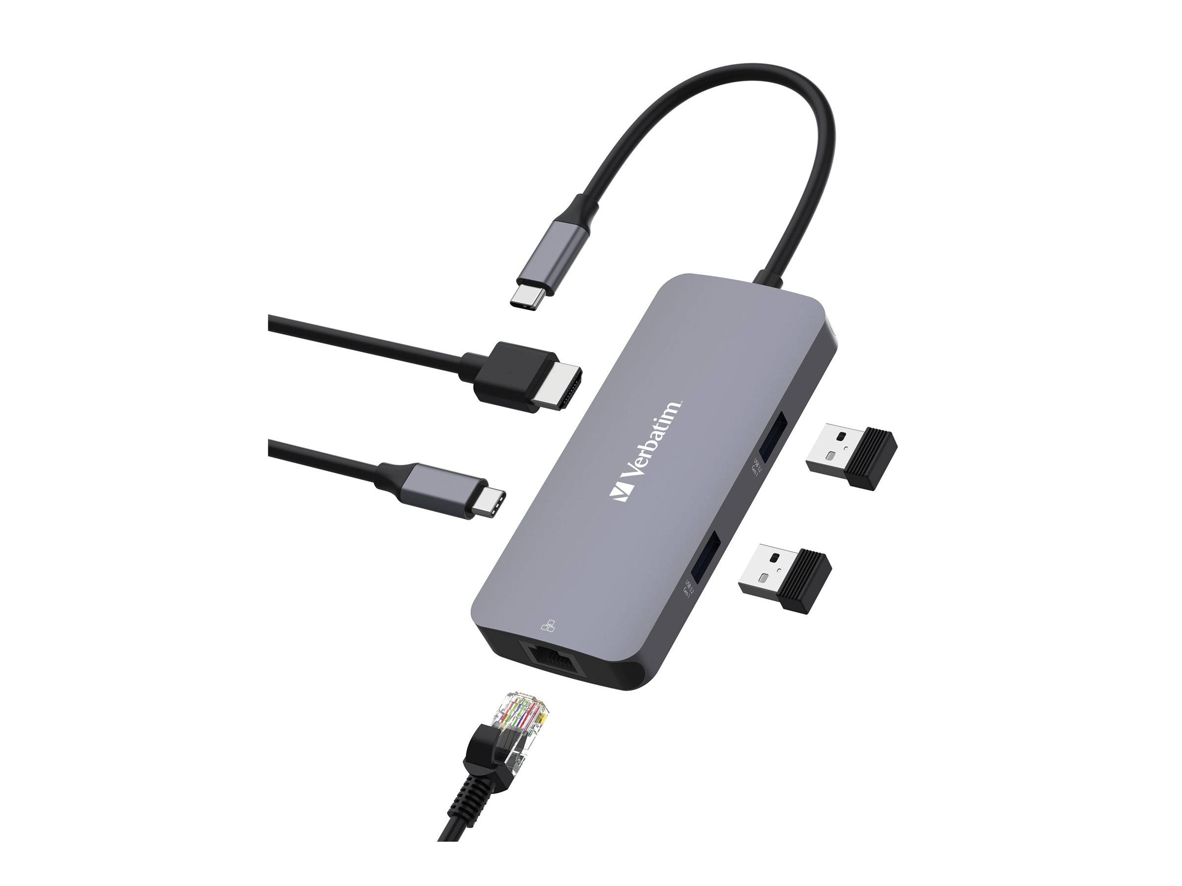 Verbatim CMH 05 - Hub - 1 x HDMI + 1 x USB-C (Spannungsversorgung)