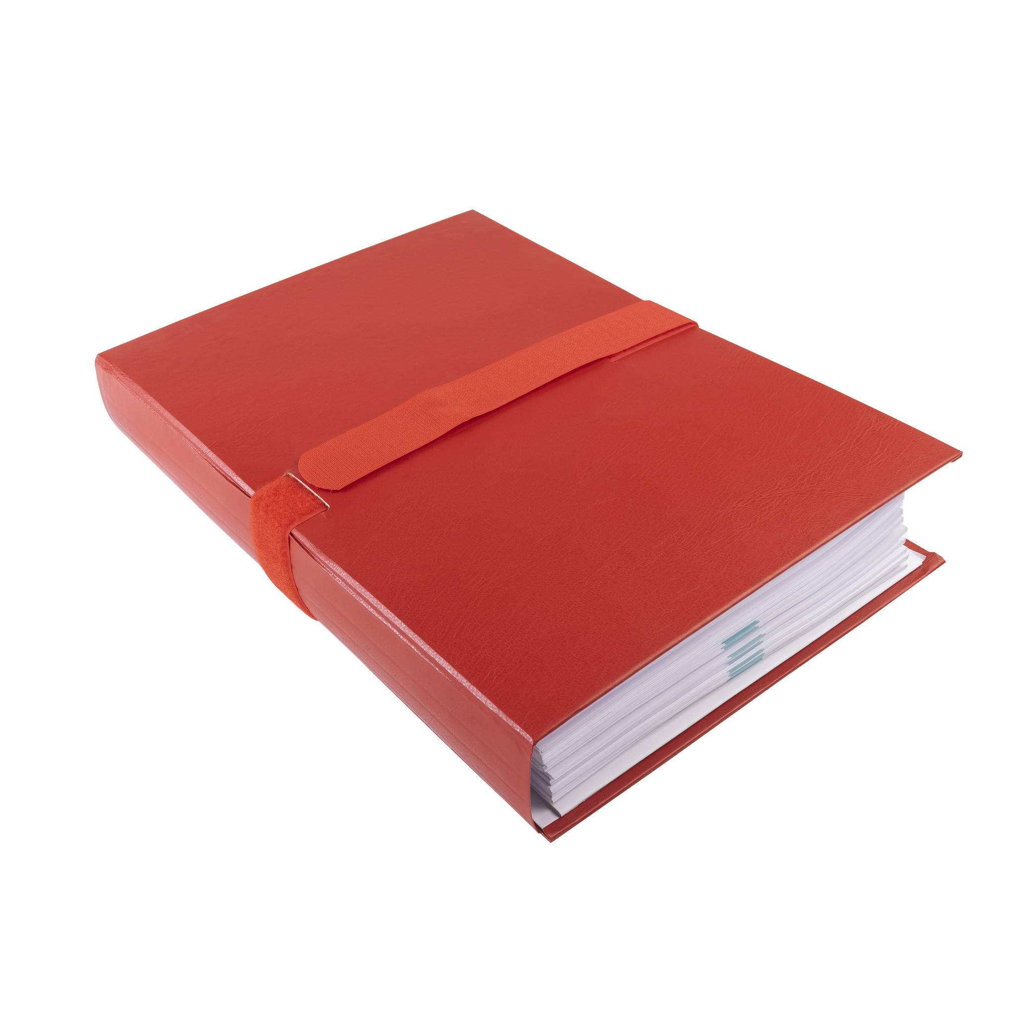 Exacompta 10x Mappe mit Gürtel mit Klettverschluss - 24x32cm - Rot - 2645E