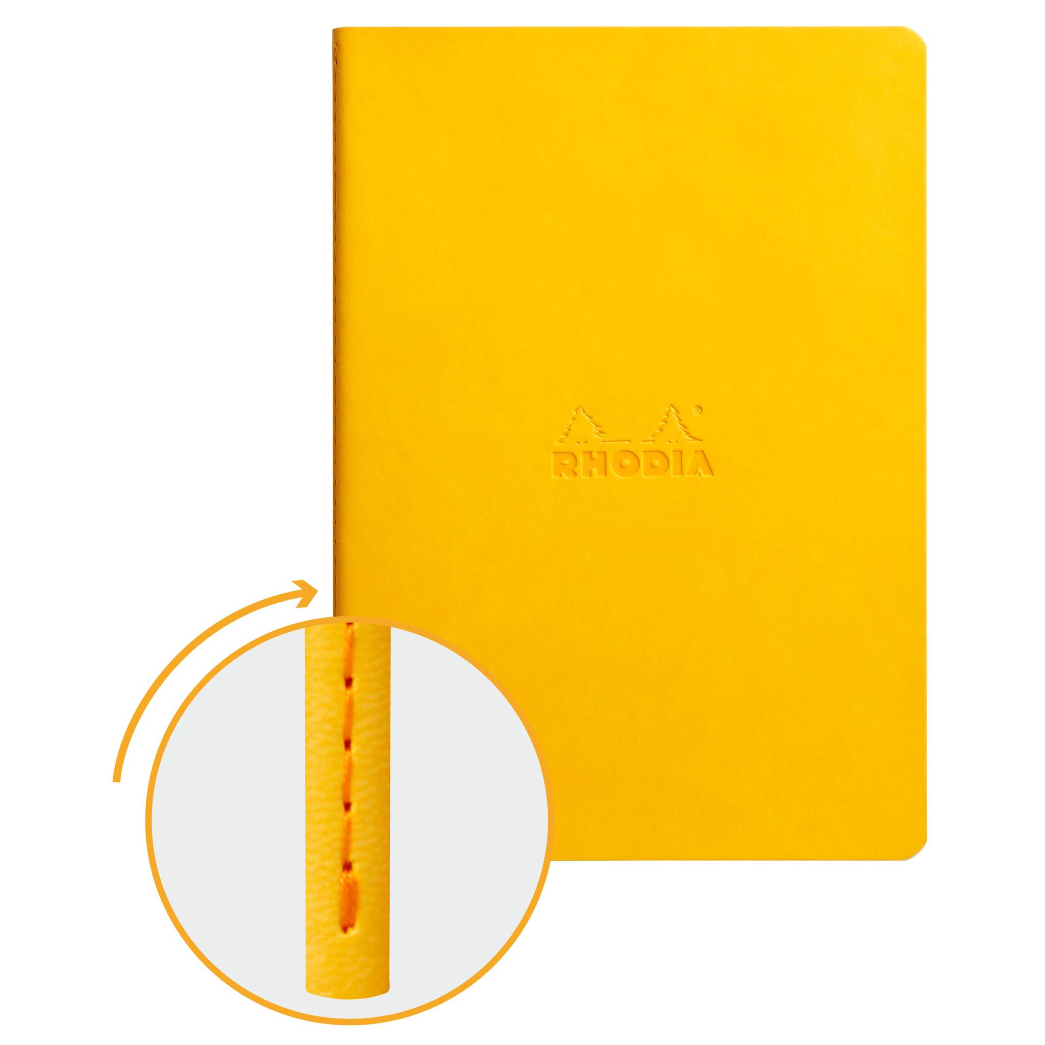 Rhodia Notizheft A5, 32 Bl liniert, Papier 90g elfenbein Narzisse 116416C