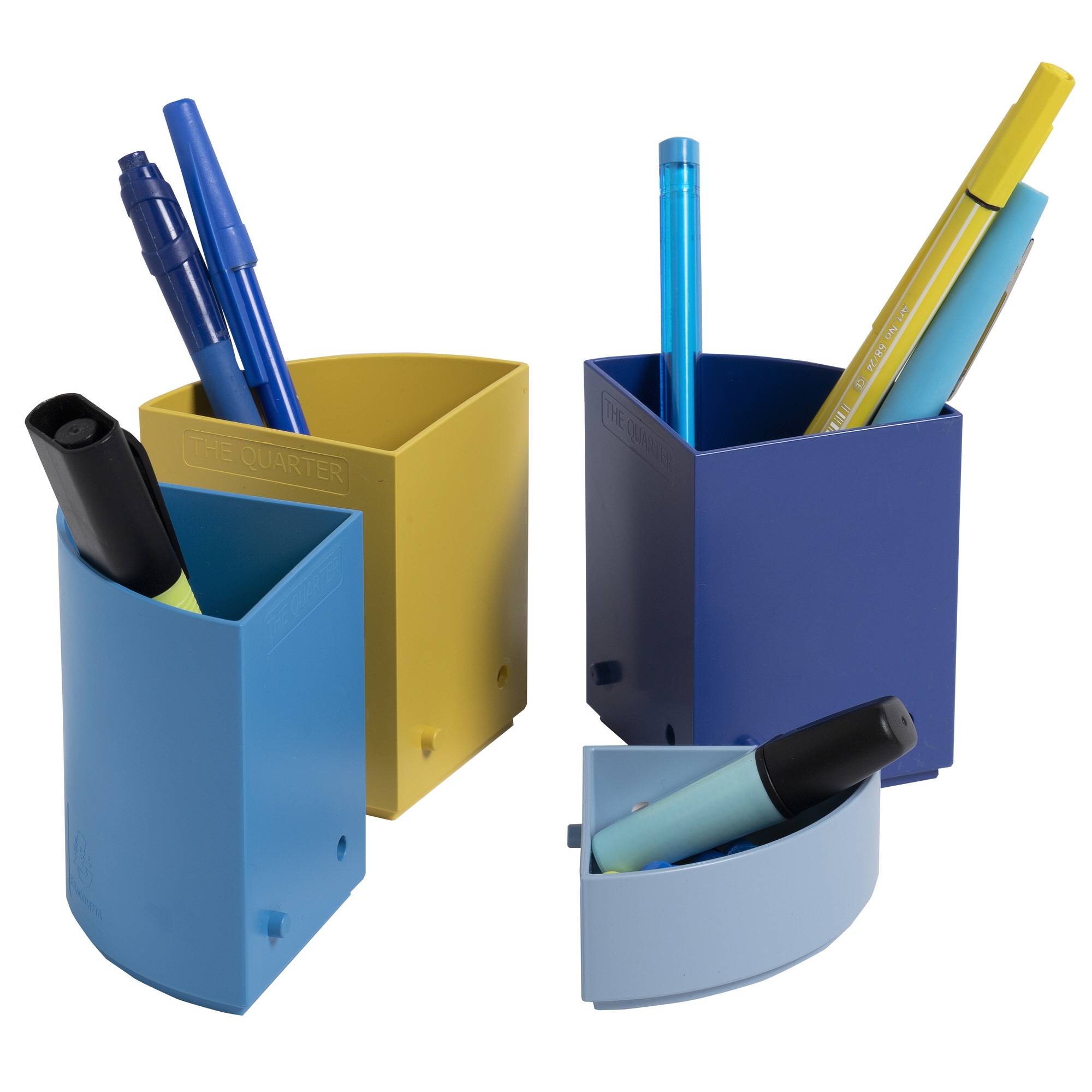 Exacompta Stifteköcher BeeBlue 68202D 4Fächer farbig