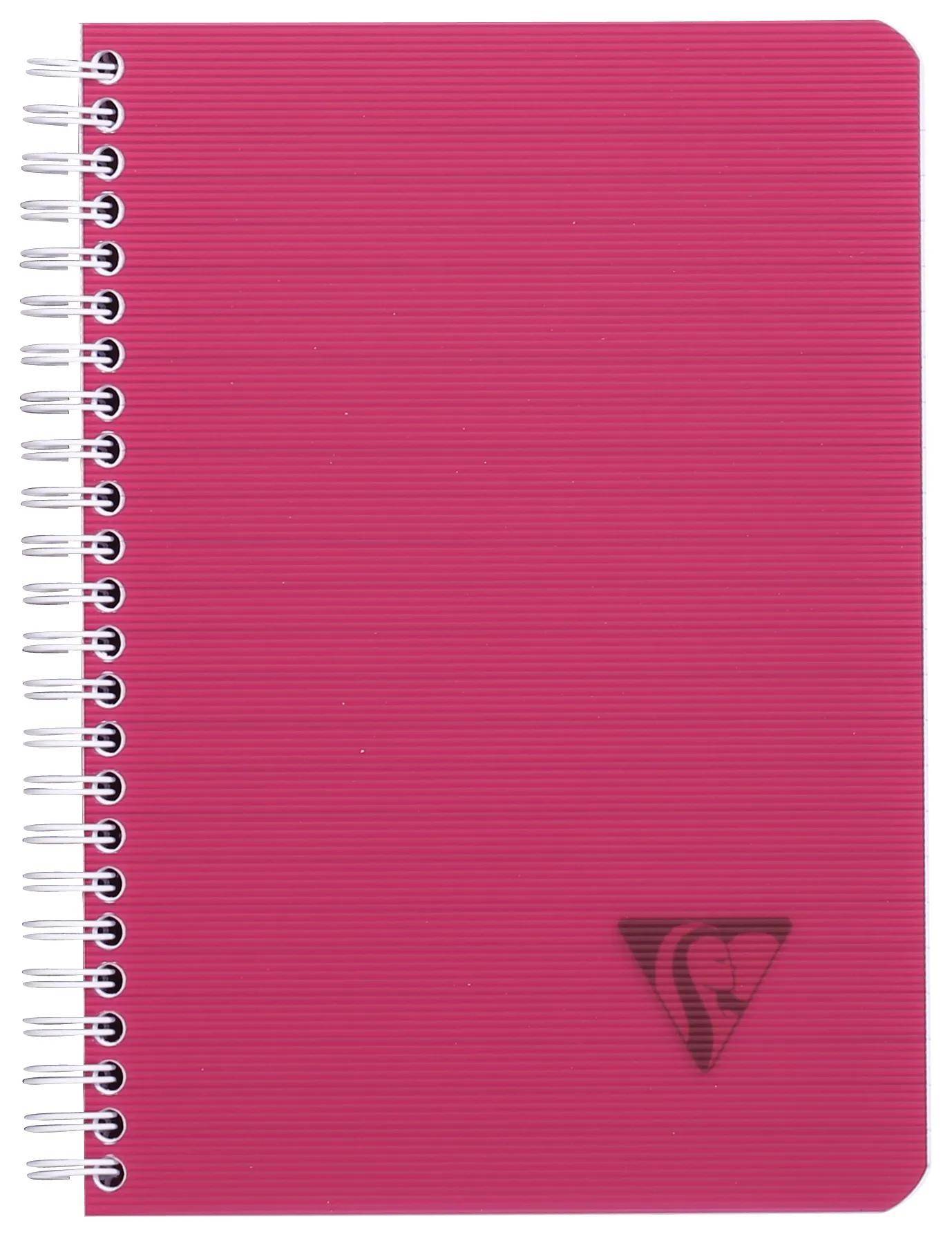 Clairefontaine 5x Spiralheft A5 90 Blatt 90g liniert Einband sortiert 329546C