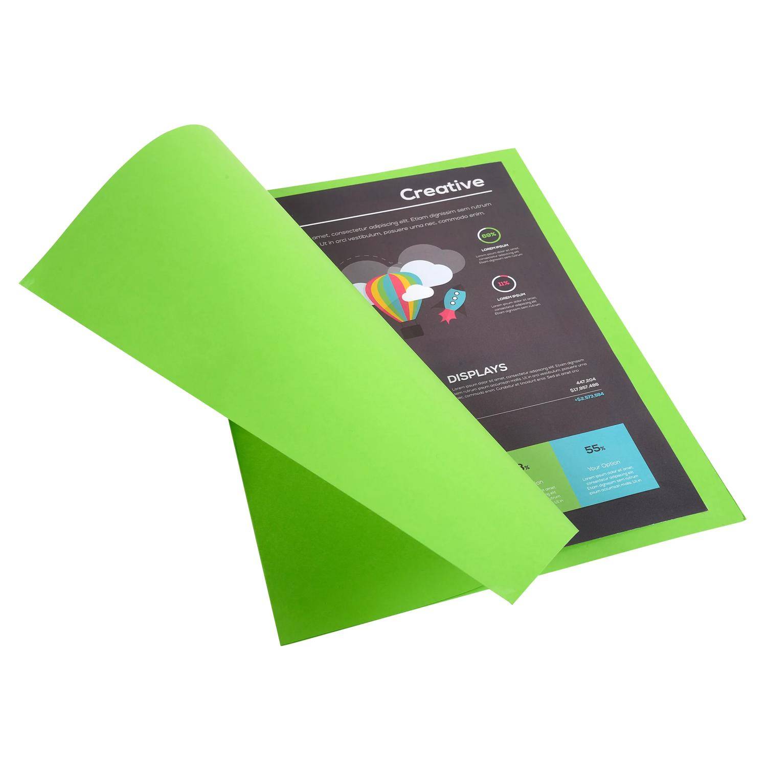 Exacompta 100er Packung Aktendeckel ROCK''S 210 24x32cm - Grün - 210013E