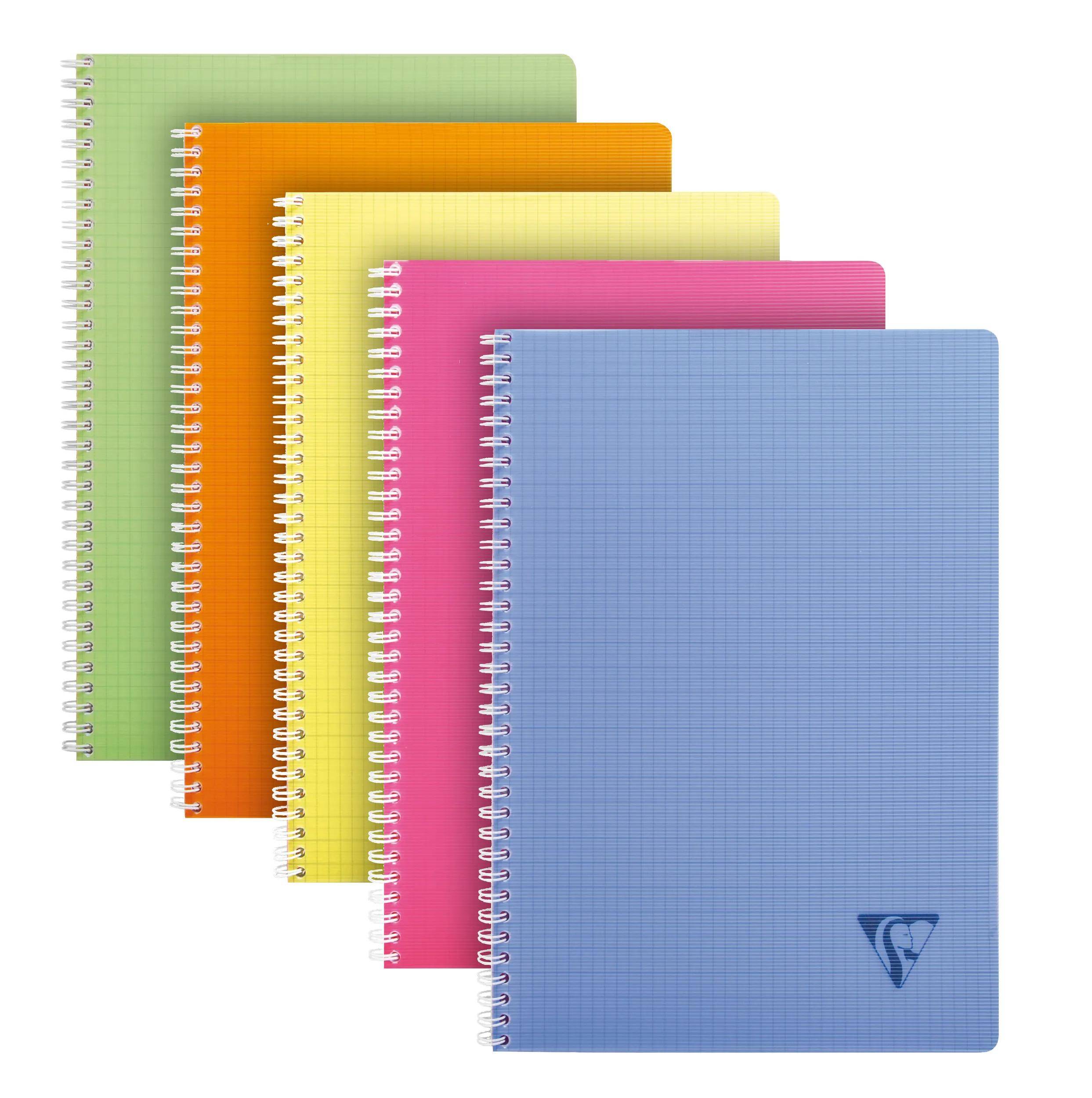 Clairefontaine 5x Notizheft DIN A4, 90 Blatt 90g kariert sortiert 328126C