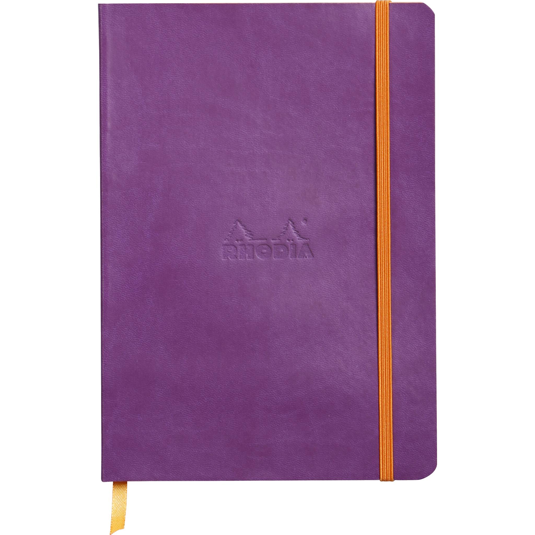 Rhodia Notizbuch A5 Softcover, 80 Bl elfenbein 90g, liniert, Violett 117410C