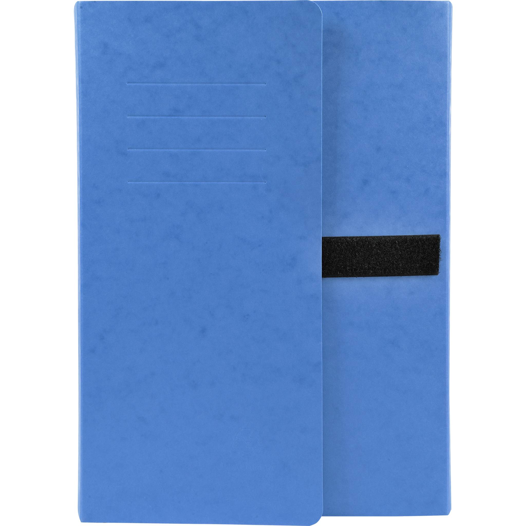 Exacompta 10x Mappe mit Gürtel mit Klettverschluss - 24x32cm - Blau - 742E