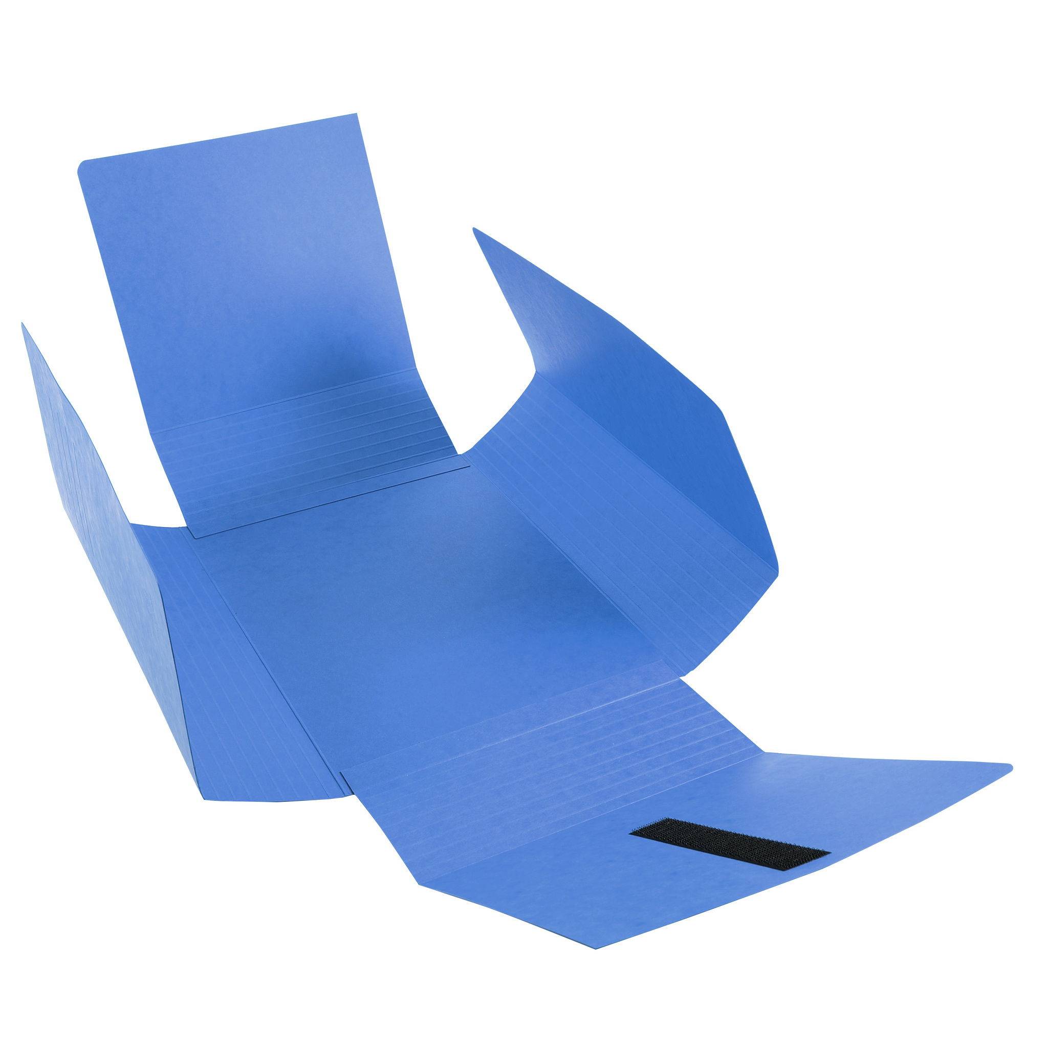 Exacompta 10x Mappe mit Gürtel mit Klettverschluss - 24x32cm - Blau - 742E