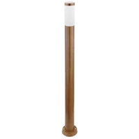 Stehleuchte Außenleuchte Gartenlampe Standleuchte Wegelampe Terrasse IP44, Edelstahl holzoptik, 1x E27 Fassung, DxH 12,7x110 cm Stehleuchte Außenleuchte Gartenlampe Standleuchte Wegelampe Terrasse IP44, Edelstahl holzoptik, 1x E27 Fassung, DxH 12,7x110 cm