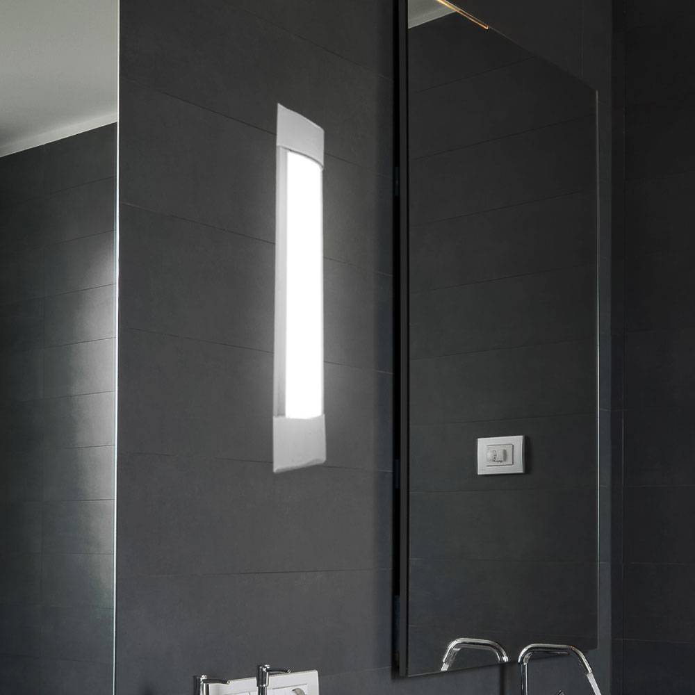 Wandleuchte Wandlampe Flurleuchte Treppenhauslampe Wohnzimmerleuchte, weiß, LED 10W 1200Lm warmweiß, LxBxH 30x7,4x2,4cm, 4er Set