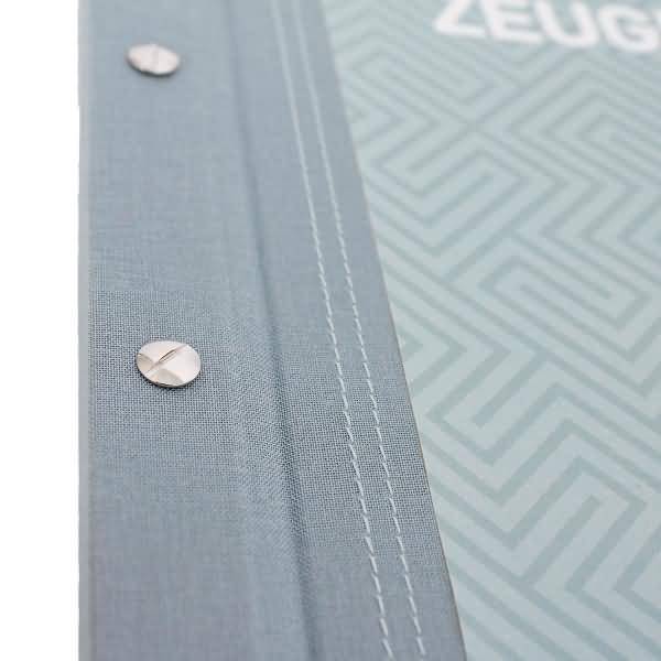 Zeugnismappe Pattern mit Buchschrauben -Dusty Mint- mintgrün