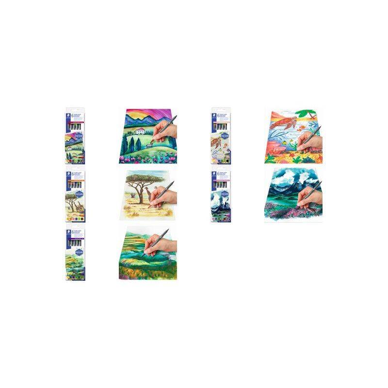 STAEDTLER Doppel-Fasermaler "Europa", 6er Kartonetui