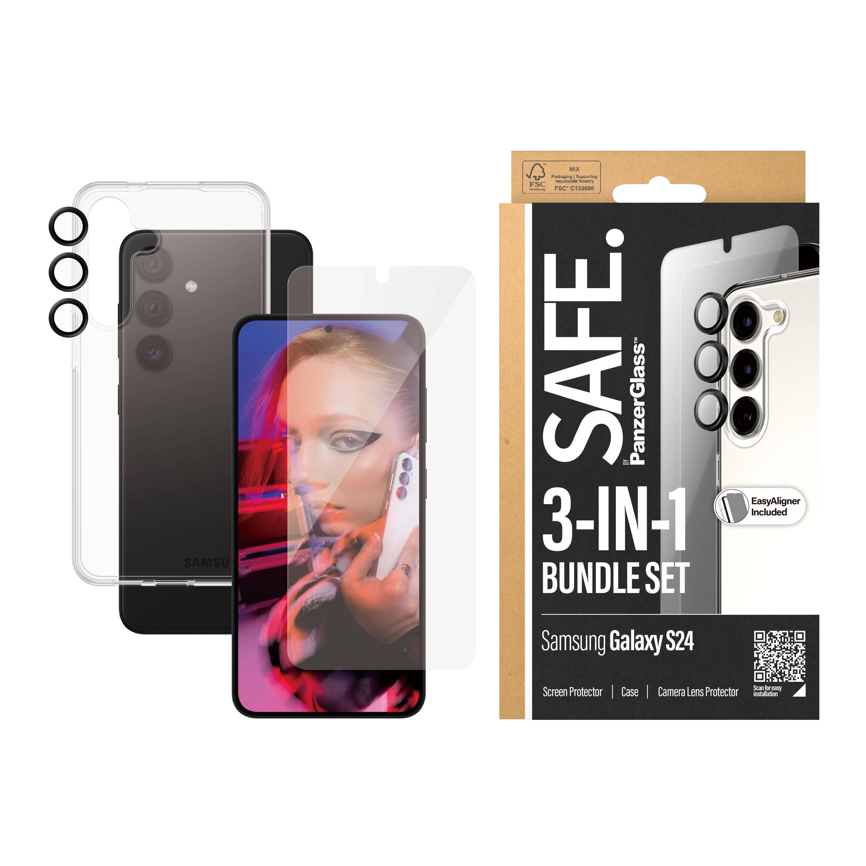 PanzerGlass SAFE. Bundle Galaxy S24 (Case+Glas+Kameraglas)