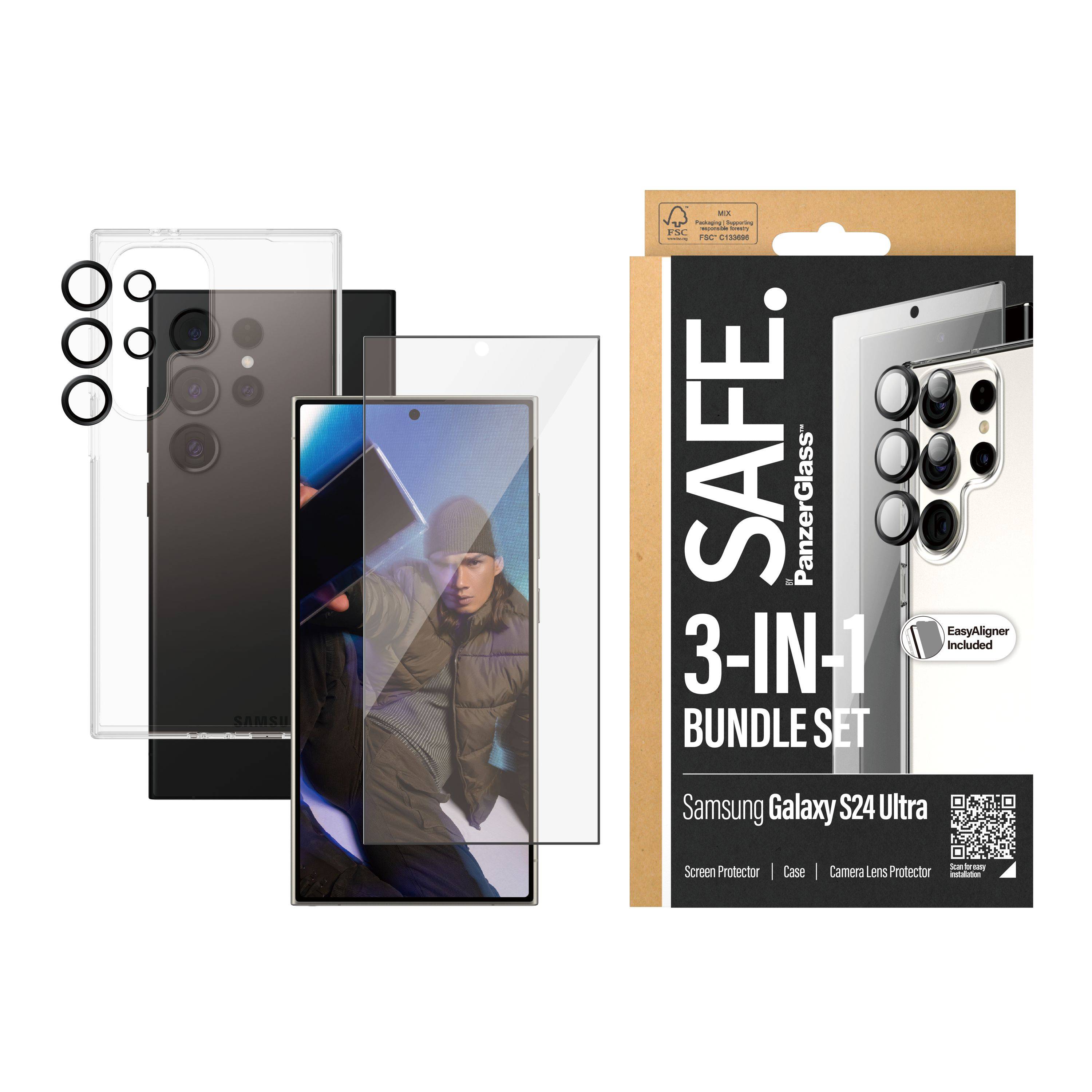 PanzerGlass SAFE. Bundle Galaxy S24 Ultra (Case+Glas+Kameragl)