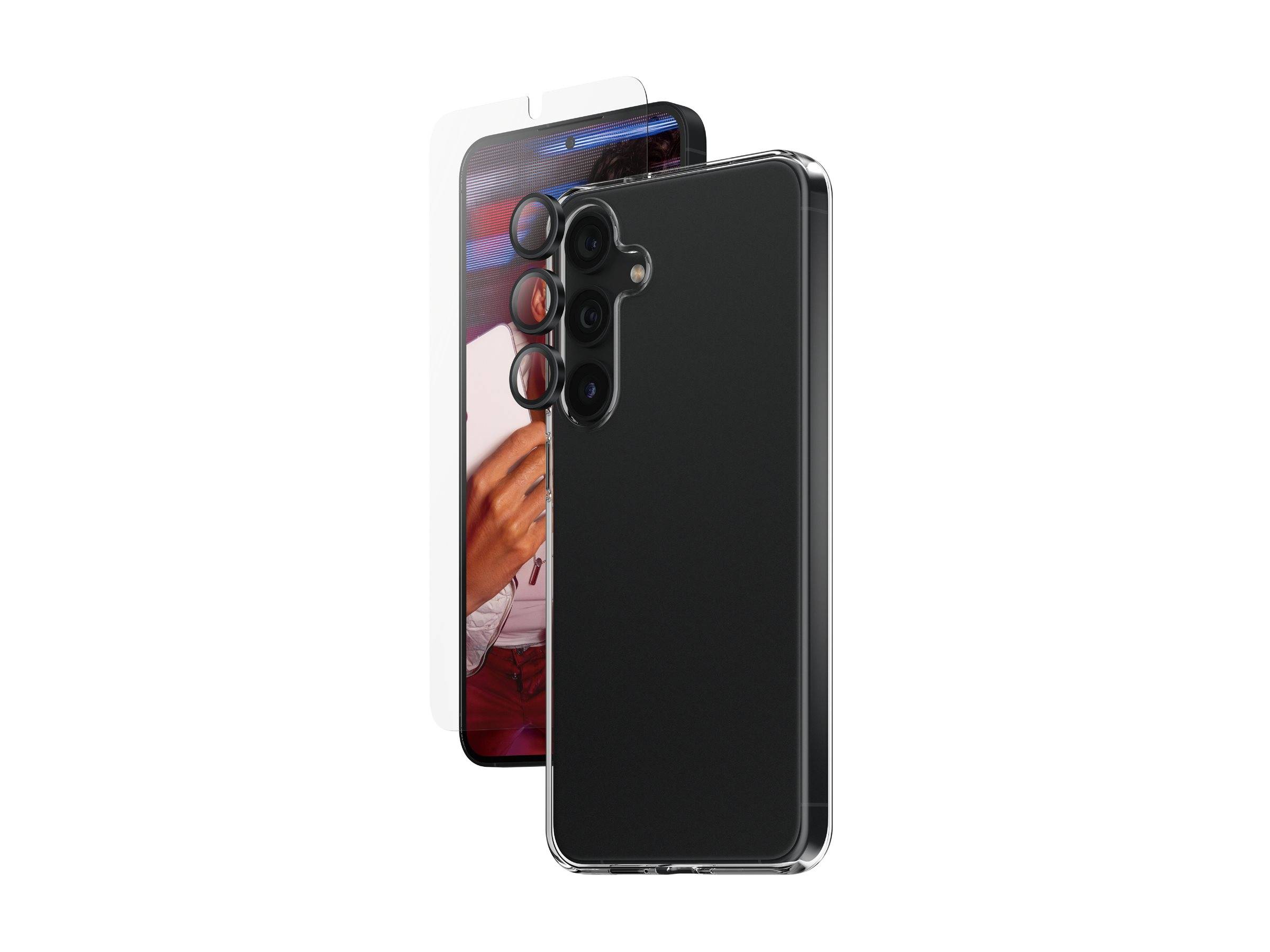 PANZERGLASS - SAFE. by PanzerGlass - 3-in-1 Schutzpacket - hintere Abdeckung für Mobiltelefon - Thermoplastisches Polyur