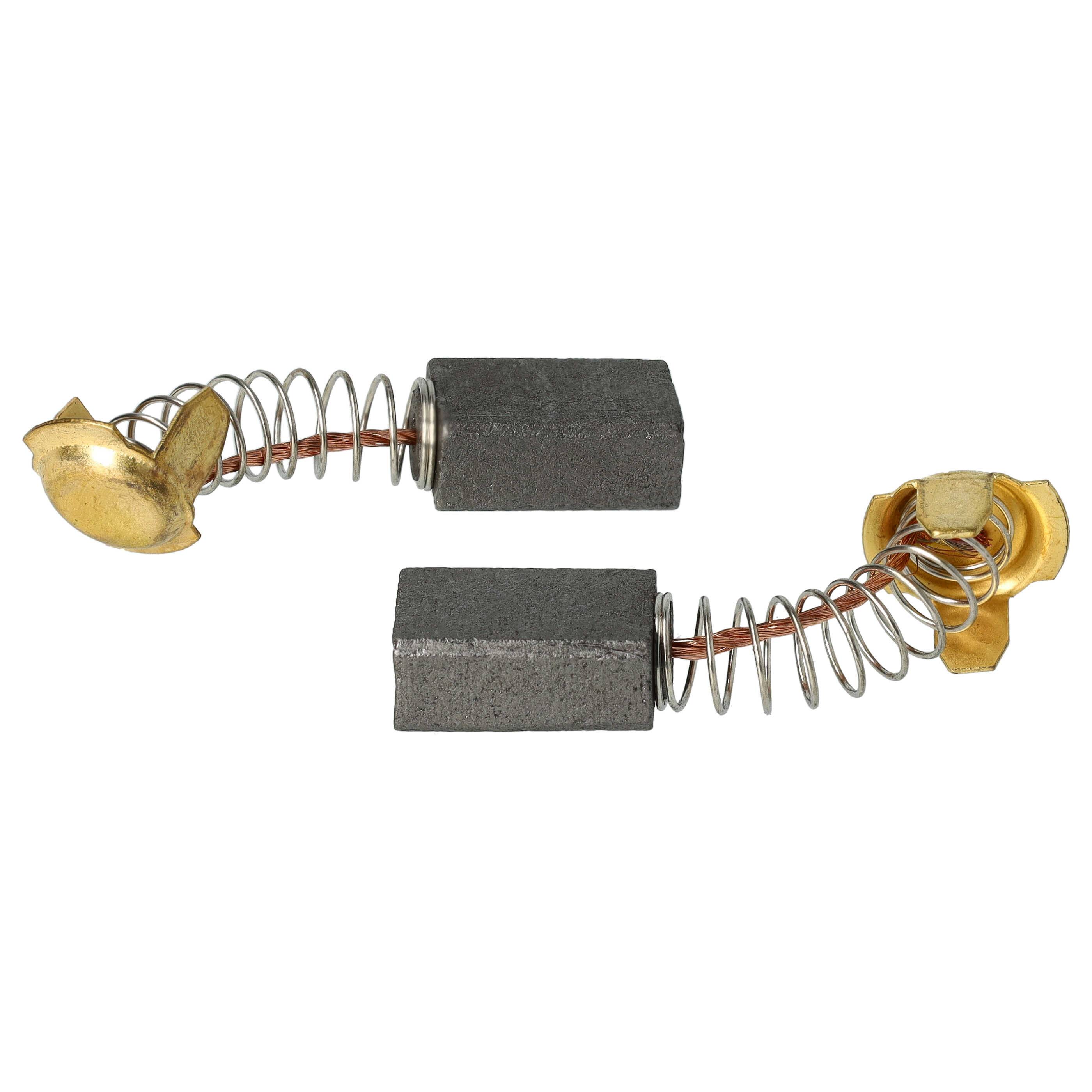 vhbw 2x Kohlebürste 16,2 x 10,9 x 6,9 mm Ersatz für Black & Decker 90640566 für Elektrowerkzeug, Handkreissäge + Feder