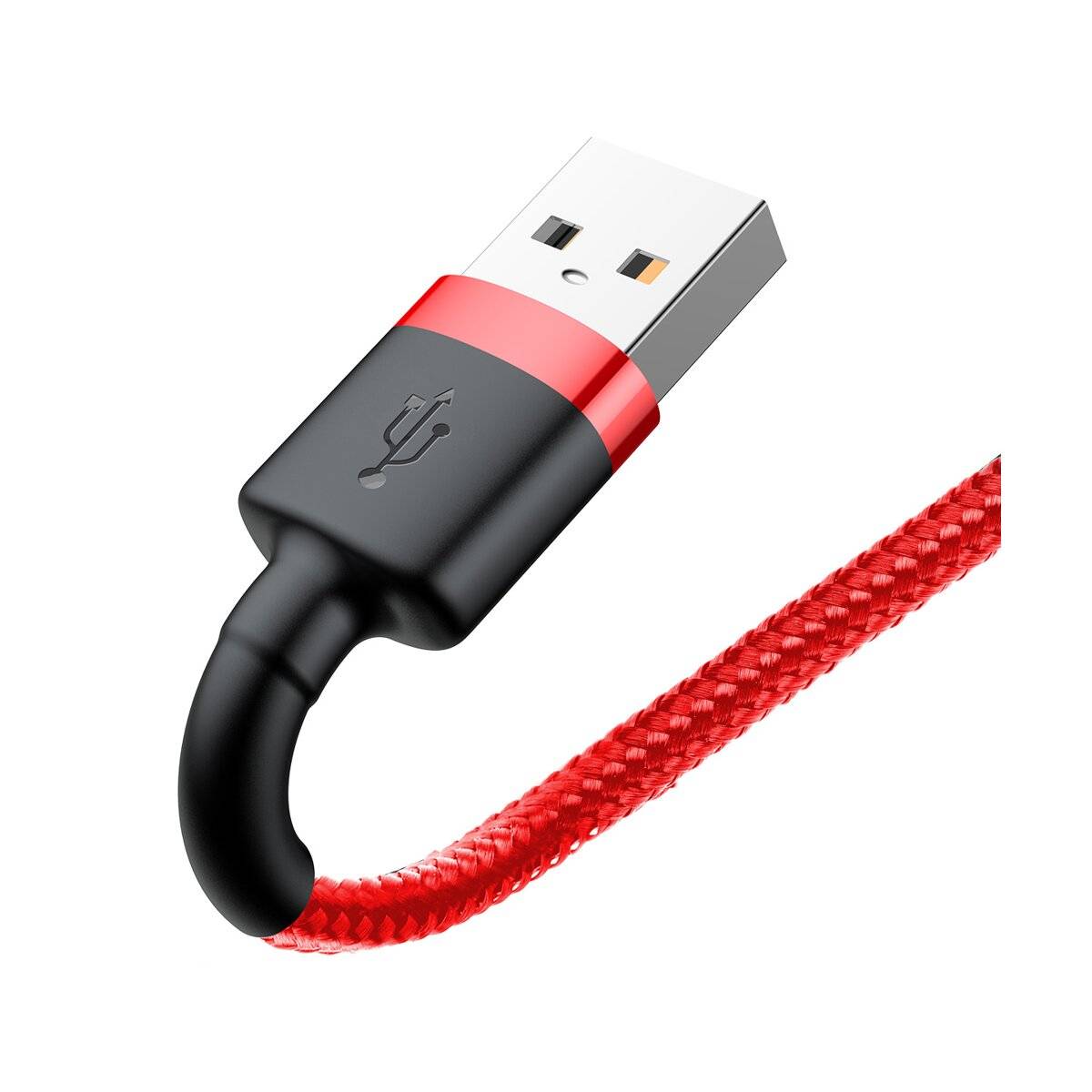 Baseus Cafule Cable durabel Kabel mit Nylon geflochtenes Ladekabel USB / iPhone QC3.0 1.5A 2M rot (CALKLF-C09)