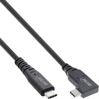 INLINE - USB4 Kabel - USB-C einseitig gewinkelt - PD 240W 8K60Hz - TPE schwarz - 1,5m