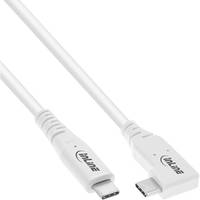 INLINE - USB4 Kabel - USB-C - einseitig gewinkelt - PD 240W - 8K60Hz - TPE - weiß - 1m