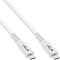 INLINE - USB4 Kabel - USB-C Stecker/Stecker - PD 240W - 8K60Hz - TPE - weiß - 0,5m