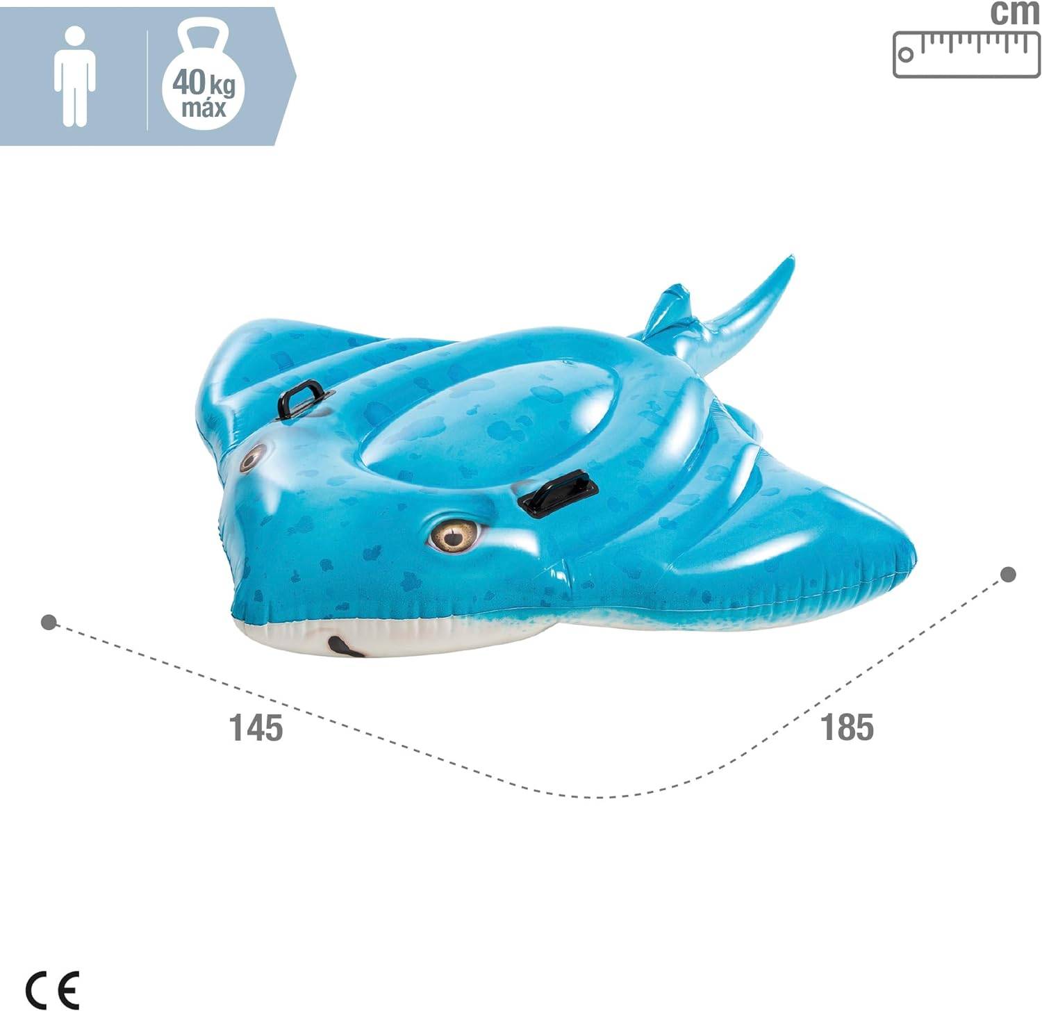 INTEX 57576NP - Schwimmtier - Stachelrochen (185x145cm) Stingray Ride-On